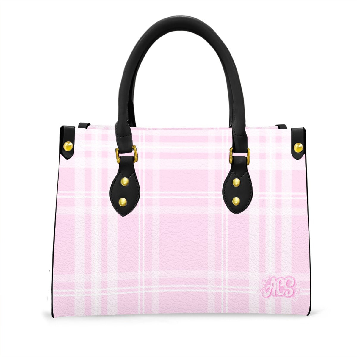 Women's Tote Bag - PINK PLAID