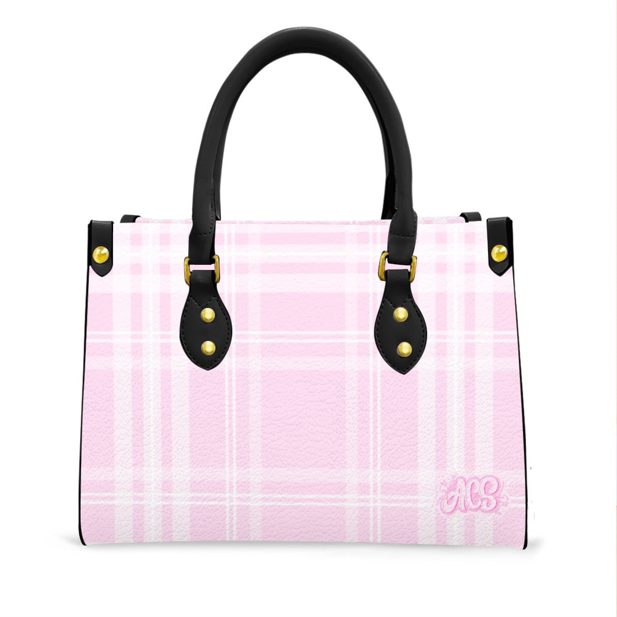 Women's Tote Bag - PINK PLAID