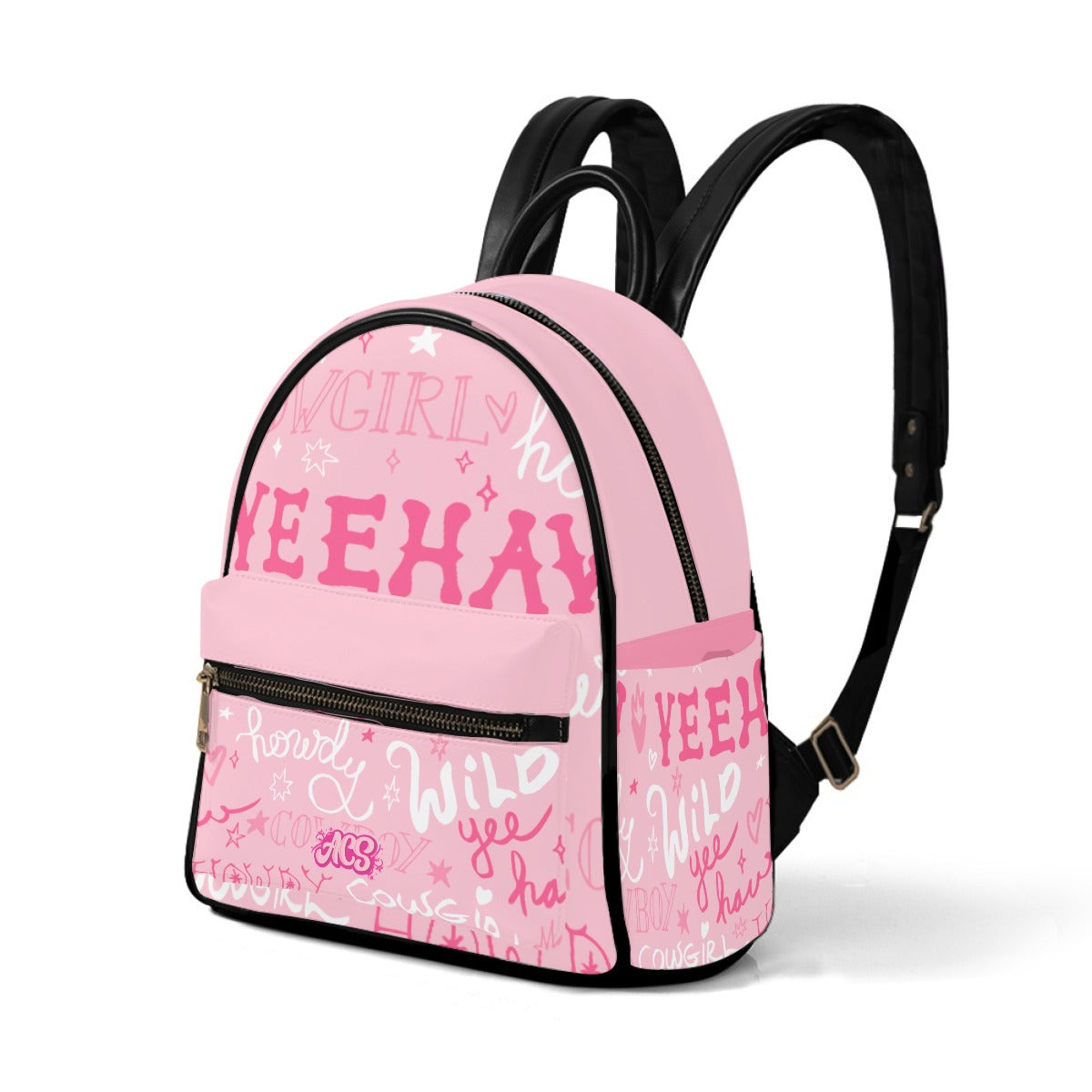 Small Backpack - PINK WORD CHAOS