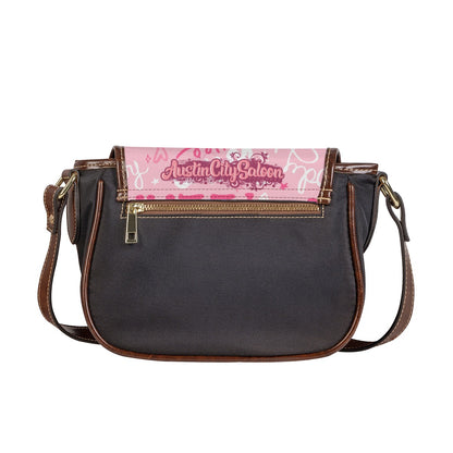 Tambourin Bag With Single Strap - PINK WORD CHAOS